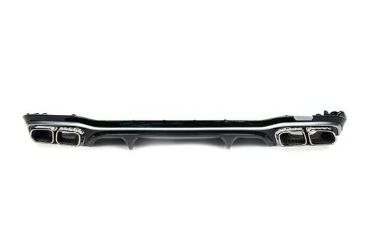 Rear Diffuser with Tips Silver (for AMG/AMG-Line Design E63 2020-2024) for Mercedes E-сlass W213 2016-2023 - image 1