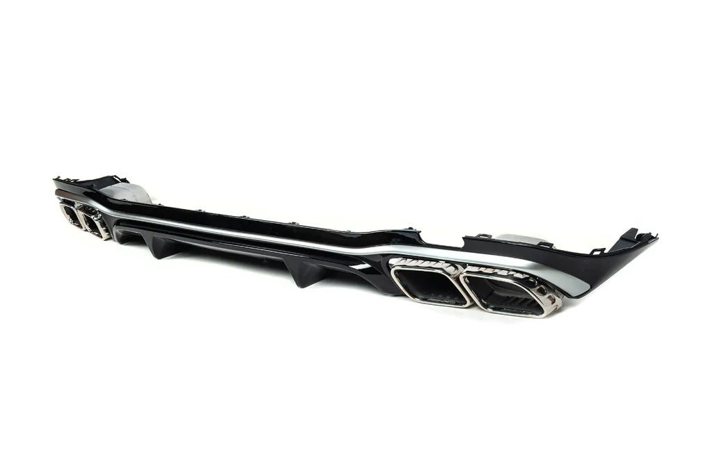 Rear diffuser with Silver nozzles (for AMG/AMG-Line Design E63 2020-2024) for Mercedes E-class W213 2016-2023 - image 4