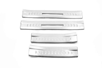 Linings for internal thresholds Libao 2013+ (4 pcs, stainless steel) for Kia Sorento II XM 2009-2014 - Reelken Auto