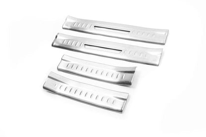 Linings for internal thresholds Libao 2013+ (4 pcs, stainless steel) for Kia Sorento II XM 2009-2014 - Reelken Auto