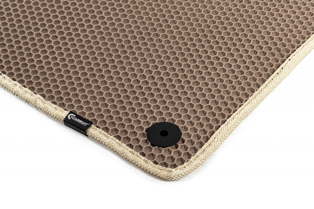Rubber Floor Mats Carsuit (Beige) for Renault Trafic 2015- - image 1