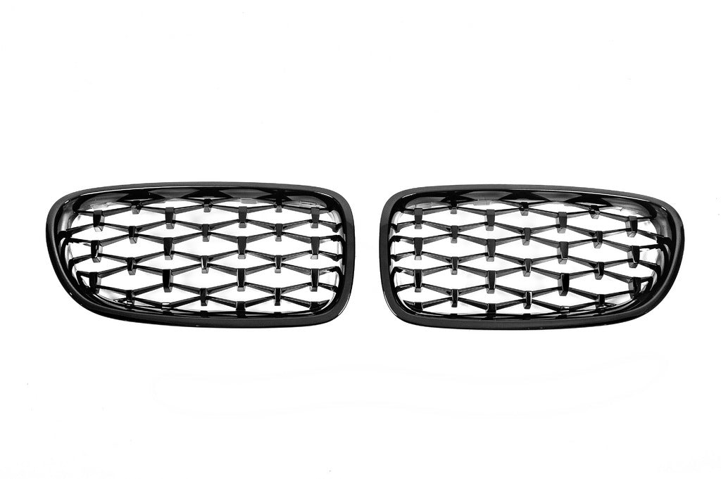 Diamond Black Kidney Grilles (Gloss Black) for BMW 5 Series F-10/11/07 2010-2016 - image 4