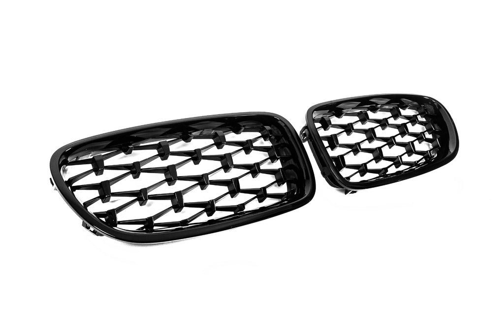 Diamond Black Kidney Grilles (Gloss Black) for BMW 5 Series F-10/11/07 2010-2016 - image 7