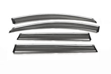 Window Deflectors with Chrome Trim 2012-2016 (4 pcs, Libao) for GreatWall Haval H6 2011- - image 1