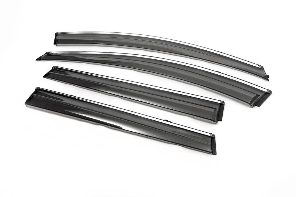 Windshields with chrome 2012-2016 (4 pcs., Libao) for Great Wall Haval H6 - Reelken Auto