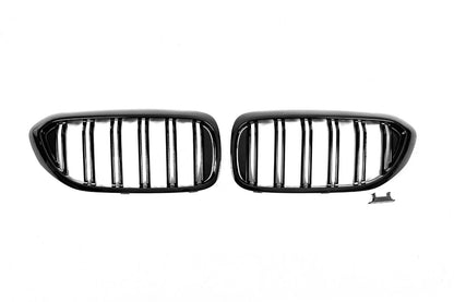 Kidney Grilles M-Look (2017-2020, Gloss Black) for BMW 5 Series G30/G31 2017-2023 - image 2