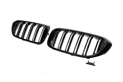 Kidney Grilles M-Look (2017-2020, Gloss Black) for BMW 5 Series G30/31 2017-2023 - image 5
