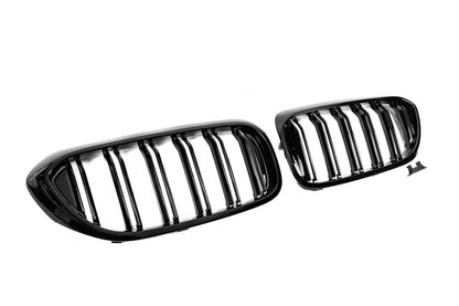 Kidney Grilles M-Look (2017-2020, Gloss Black) for BMW 5 Series G30/G31 2017-2023 - image 6
