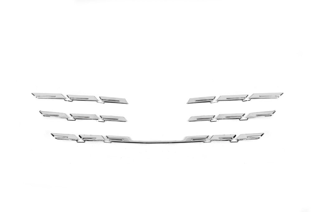 Covers on the radiator grill 2021+ (5 pcs., stainless steel) for Renault Megane IV 2016-2025 - image 3