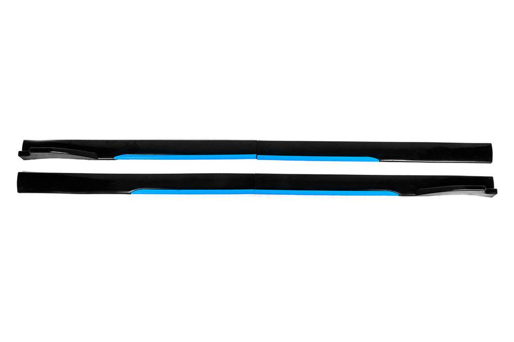 Universal overlays on side sills Niken Blue (ABS) (4pcs) - Reelken Auto