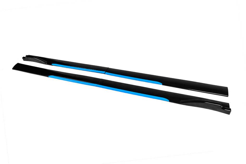 Universal overlays on side sills Niken Blue (ABS) (4pcs) - Reelken Auto