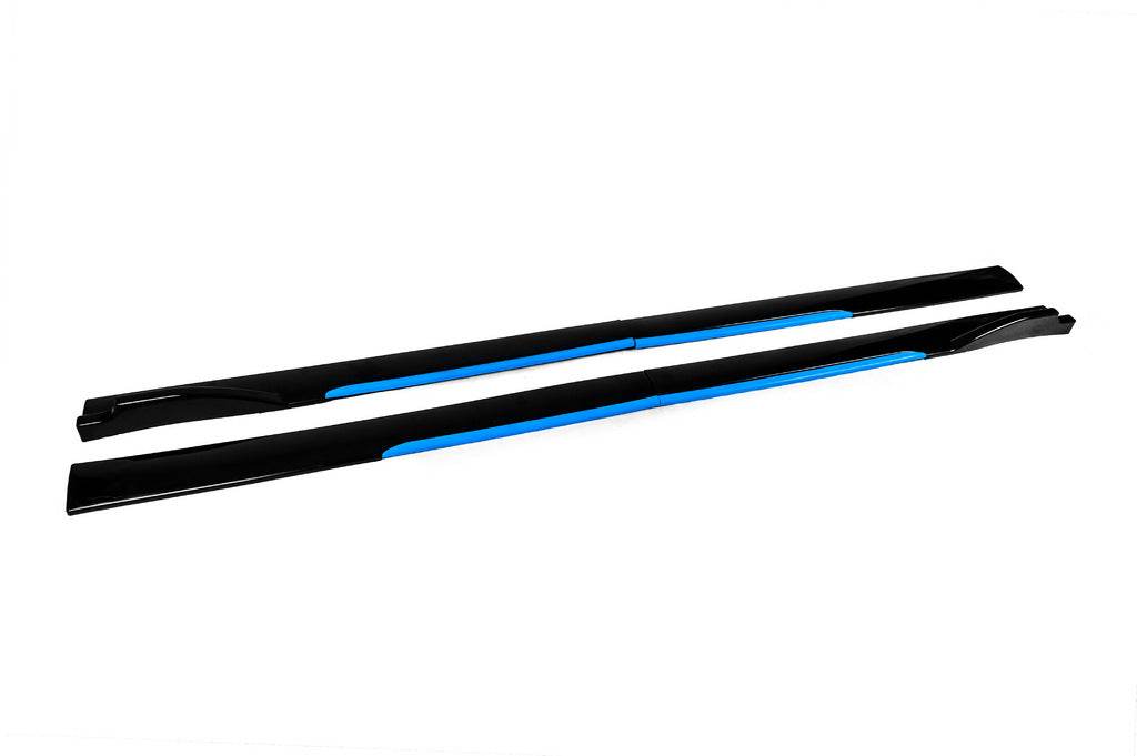 Universal overlays on side sills Niken Blue (ABS) (4pcs) - Reelken Auto