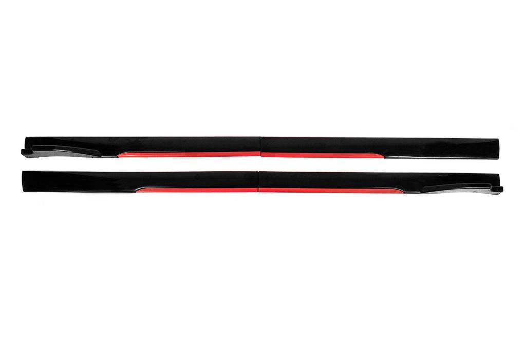 Universal covers on side sills Niken Red (ABS) (4pcs) - Reelken Auto