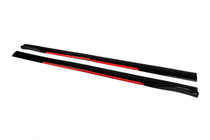 Universal Side Skirt Extensions Niken Red (ABS) (4pcs) - image 2