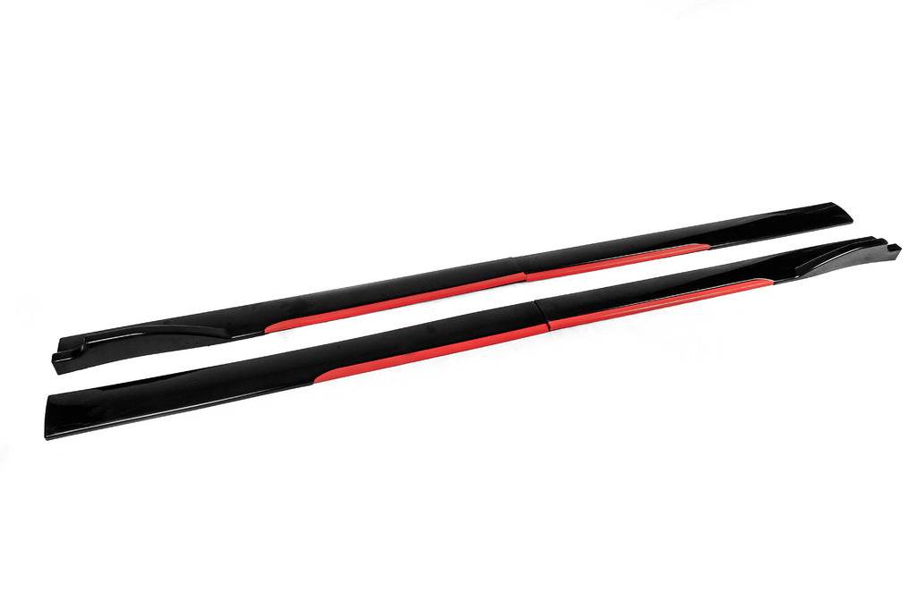 Universal covers on side sills Niken Red (ABS) (4pcs) - Reelken Auto