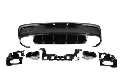 Rear diffuser with tips Black (GLE63 design) for Mercedes GLE coupe C167 2019- - image 1