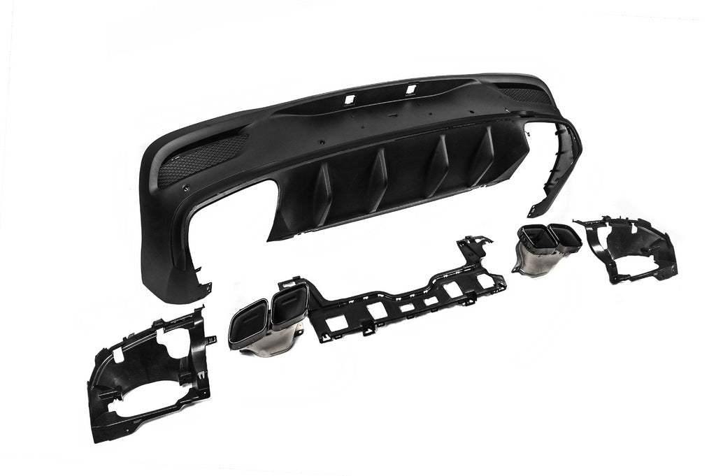 Rear diffuser with tips Black (GLE63 design) for Mercedes GLE coupe C167 2019- - image 4