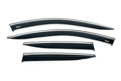 Window deflectors with chrome trim (4 pcs, Niken) for Hyundai Kona 2023- - image 2