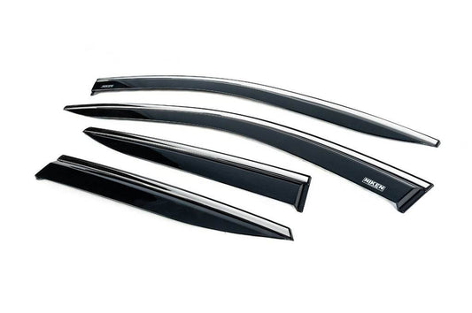 Windbreakers with chrome (4 pcs, Niken) for Hyundai Kona 2023↗ year - Reelken Auto