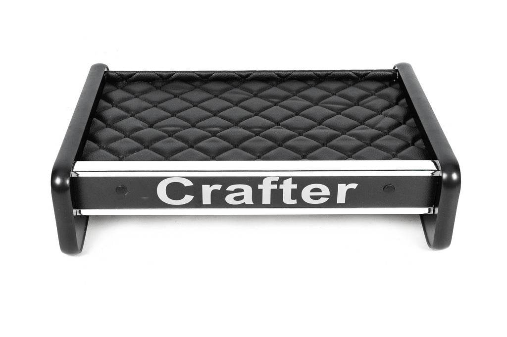 Shelf on the panel (Black with black thread) for Volkswagen Crafter 2016- - Reelken Auto