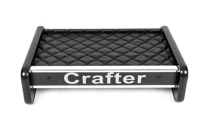 Shelf on the panel (Black with black thread) for Volkswagen Crafter 2016- - Reelken Auto
