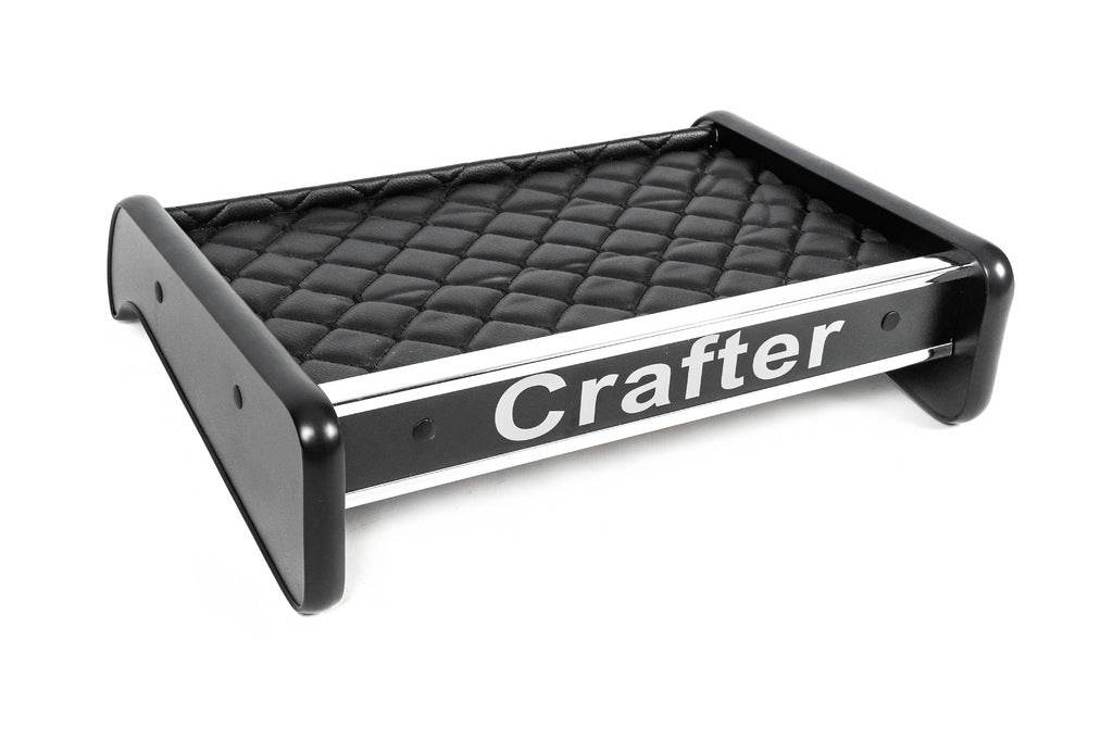 Shelf on the panel (Black with black thread) for Volkswagen Crafter 2016- - Reelken Auto