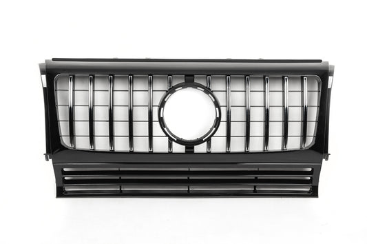 Front grille (GT, with chrome stripes) for Mercedes G class W463 1990-2018 - image 2