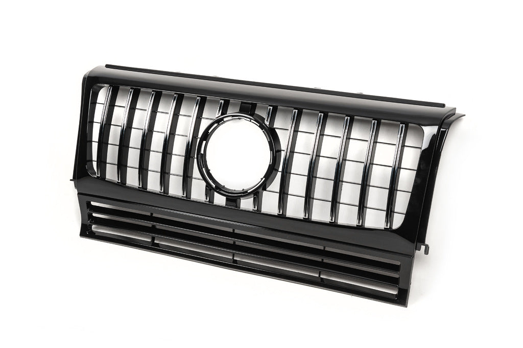 Front grille (GT, with chrome stripes) for Mercedes G class W463 1990-2018 - image 4