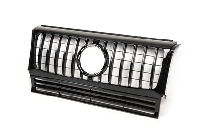 Front grille (GT, with chrome stripes) for Mercedes G class W463 1990-2018 - image 4