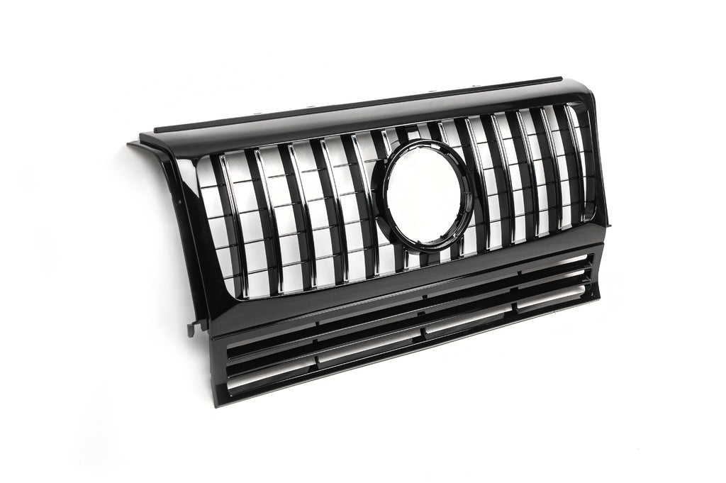 Front grille (GT, with chrome stripes) for Mercedes G class W463 1990-2018 - image 5