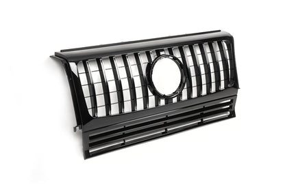 Front grille (GT, with chrome stripes) for Mercedes G class W463 1990-2018 - image 5