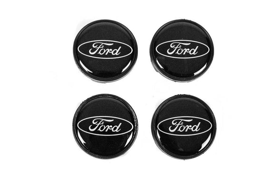 Wheel caps 53/51mm black frd5351b (4 pcs) for Ford - Reelken Auto