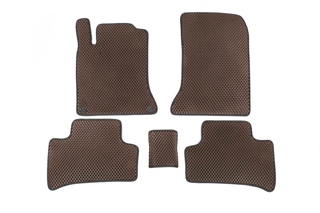 EVA mats (2014-2018, Electric, Brown) for Mercedes B-class W246 2011-2018 - Reelken Auto