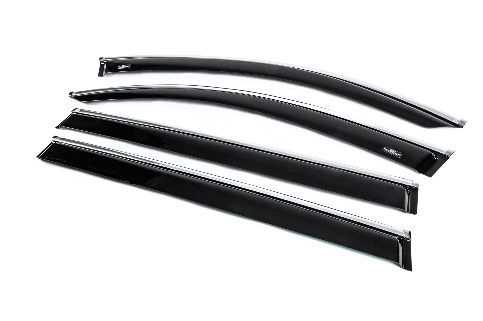 Window deflectors with chrome trim Allspace LWB (4 pcs, HIC) for Volkswagen Tiguan 2016-2023 - image 2