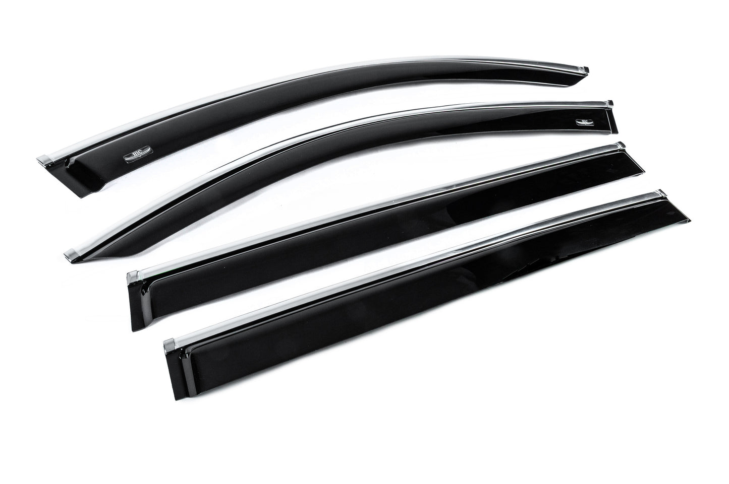 Window deflectors with chrome trim Allspace LWB (4 pcs, HIC) for Volkswagen Tiguan 2016-2023 - image 3