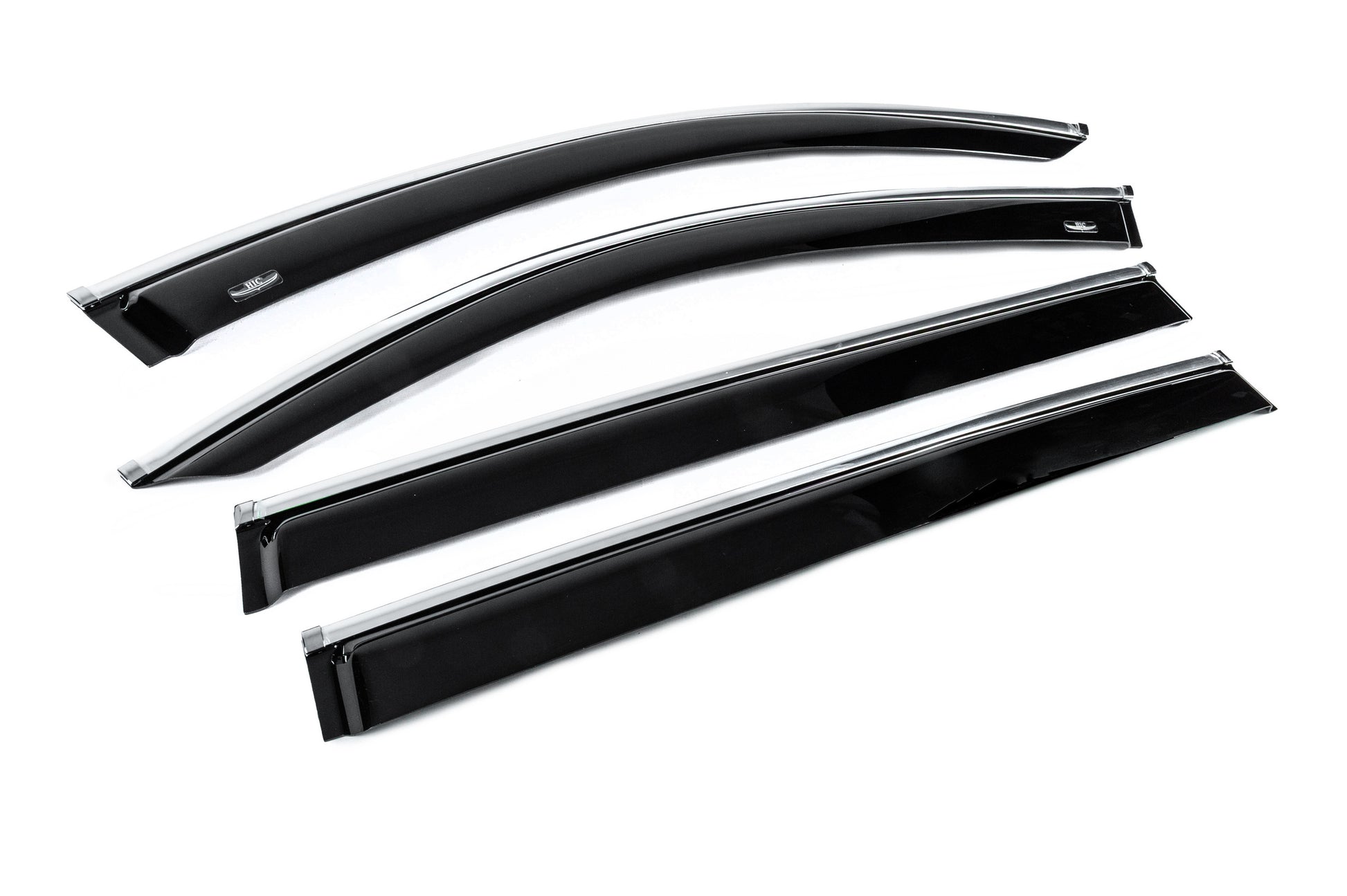 Window deflectors with chrome trim Allspace LWB (4 pcs, HIC) for Volkswagen Tiguan 2016-2023 - image 3