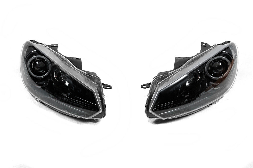 Front Headlights Black (2 pcs, LED) for Volkswagen Golf 6 2008-2014 - image 1