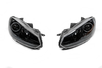 Front Headlights Black (2 pcs, LED) for Volkswagen Golf 6 2008-2014 - image 1