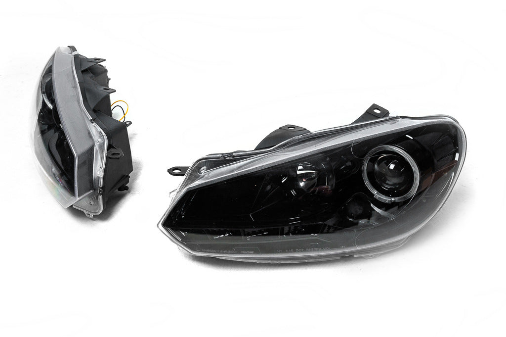 Front Headlights Black (2 pcs, LED) for Volkswagen Golf 6 2008-2014 - image 2