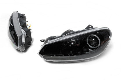 Front Headlights Black (2 pcs, LED) for Volkswagen Golf 6 2008-2014 - image 2