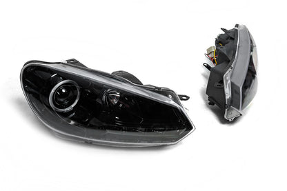 Front Headlights Black (2 pcs, LED) for Volkswagen Golf 6 2008-2014 - image 3