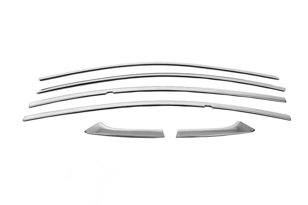 Upper glass frame V1 (for Sedan version, stainless steel) for Chevrolet Cruze 2009-2015 - Reelken Auto