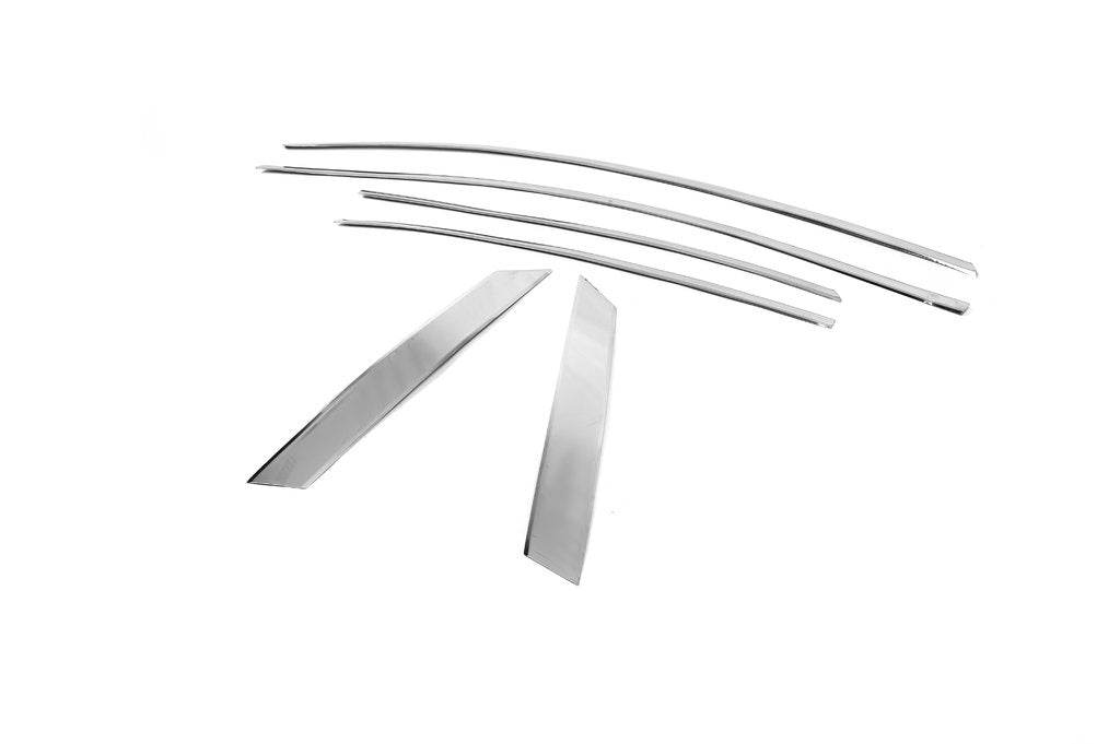 Upper edging of glass HB (6 PCs, stainless.) for Ford Focus II 2005-2008 - Reelken Auto