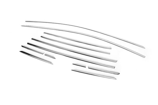 Upper edging of glass (12 pieces, stainless steel) for Ford Kuga/Escape 2013-2019 - Reelken Auto