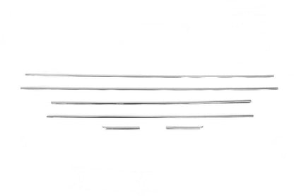 Lower moldings glasses (6 pcs., Stainless steel) for Hyundai I-20 2008-2012 - Reelken Auto