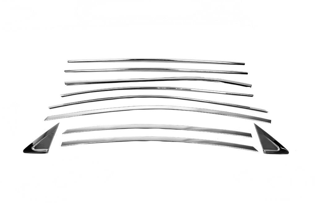 Full glass bezel (10 pcs, stainless steel.) for Hyundai Elantra (MD/UD) 2011-2015 - Reelken Auto