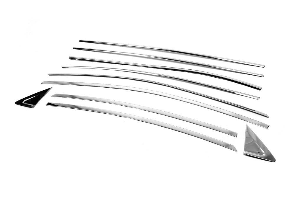 Full glass bezel (10 pcs, stainless steel.) for Hyundai Elantra (MD/UD) 2011-2015 - Reelken Auto