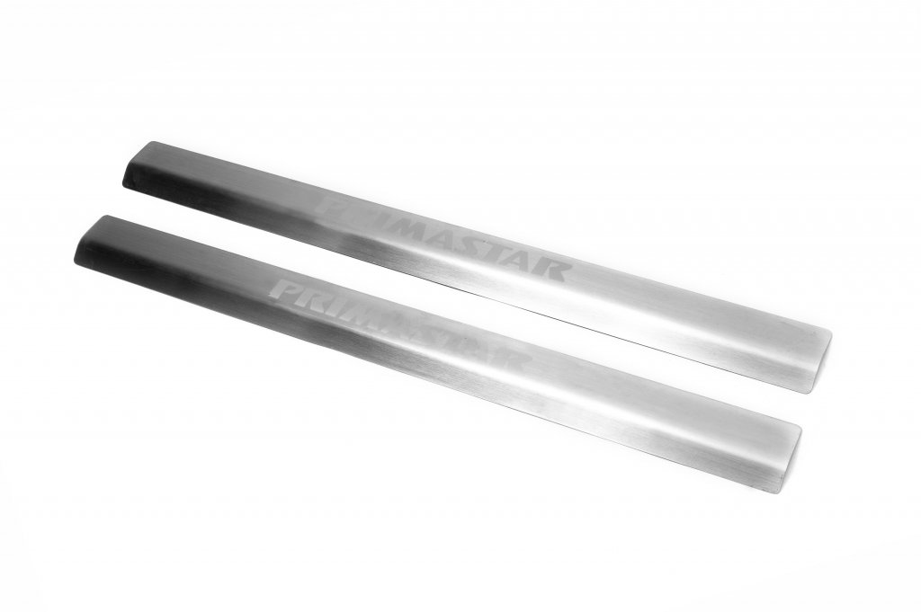 Door Sill Plates Laser-Style (2 pcs, Steel) for Nissan Primastar 2002-2014 - image 1