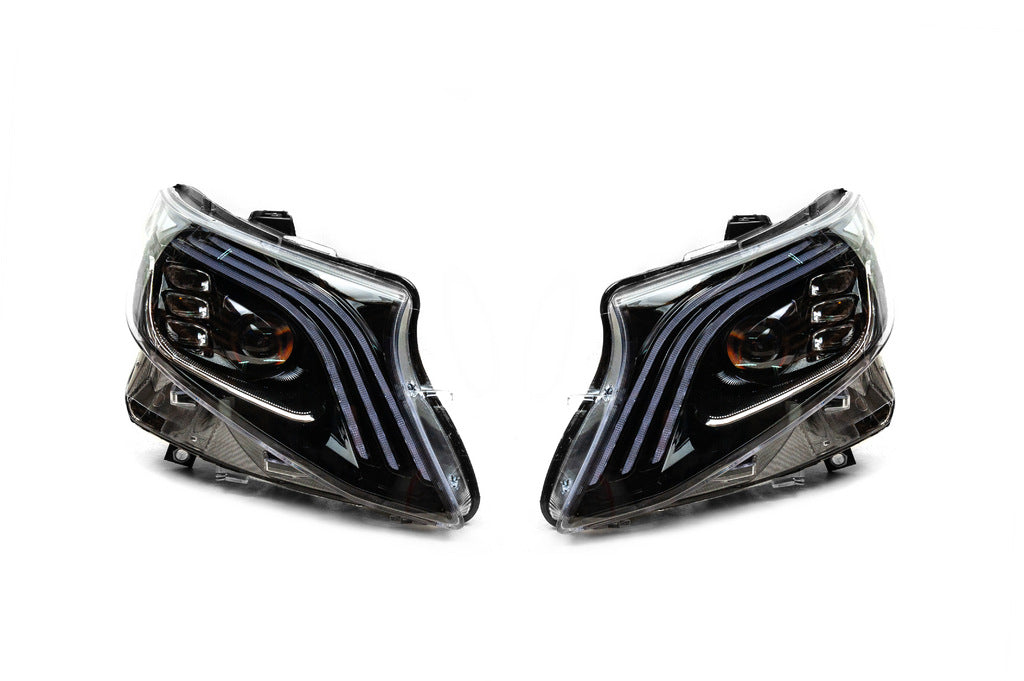 Maybach-style LED Headlights (for Vito, Set of 2) for Mercedes Vito/V-class W447 2014- - image 3