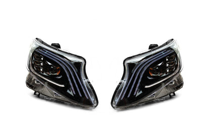 Maybach-style LED Headlights (for Vito, Set of 2) for Mercedes Vito/V-class W447 2014- - image 3